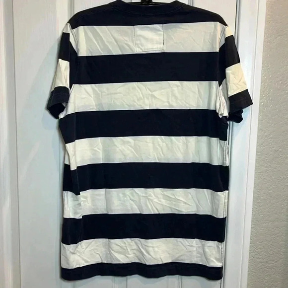 Abercrombie and Fitch Y2K Men’s T-shirt Striped Muscle Tight Fitted Sz L - Picture 3 of 8